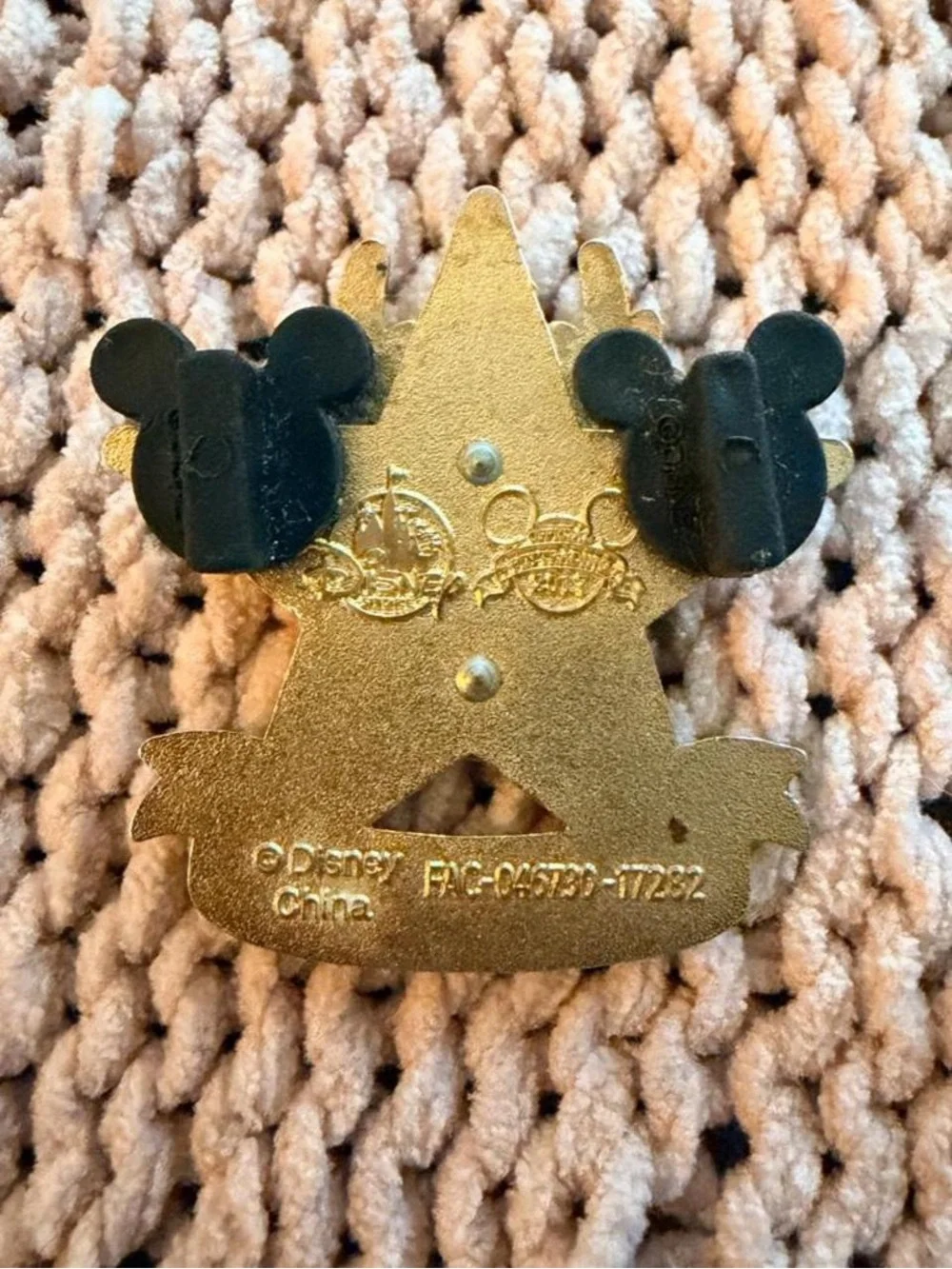 Disney Mickey Mouse Holiday Pin in Red, Gold, Black, White